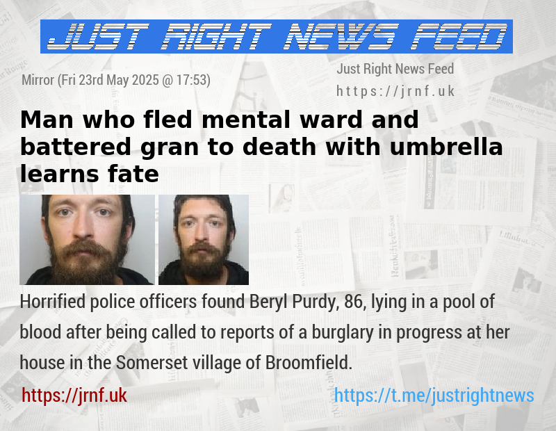 Man who fled mental ward and battered gran to death with umbrella learns fate