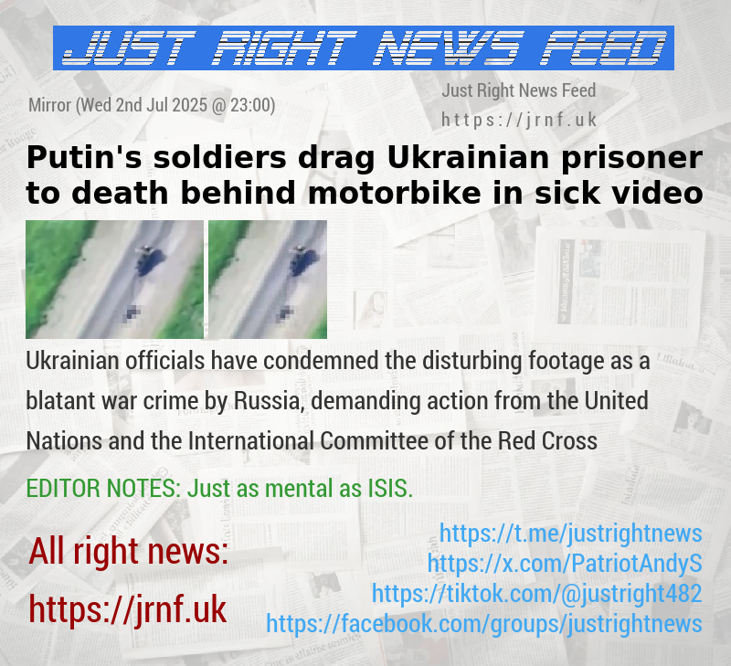 Putin’s soldiers drag Ukrainian prisoner to death behind motorbike in sick video