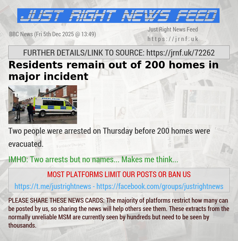 Residents remain out of 200 homes in major incident