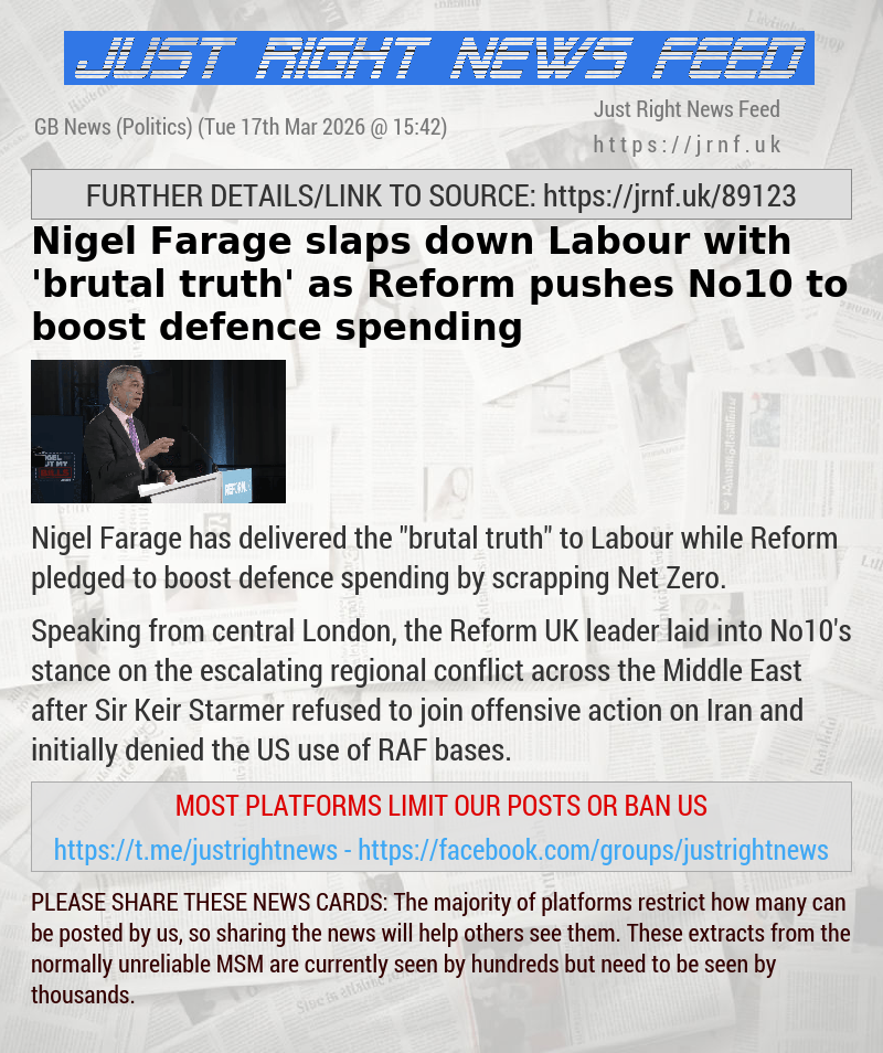 Nigel Farage slaps down Labour with ’brutal truth’ as Reform pushes No10 to boost defence spending