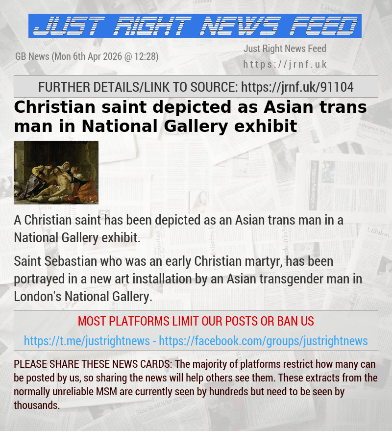 Christian saint depicted as Asian trans man in National Gallery exhibit