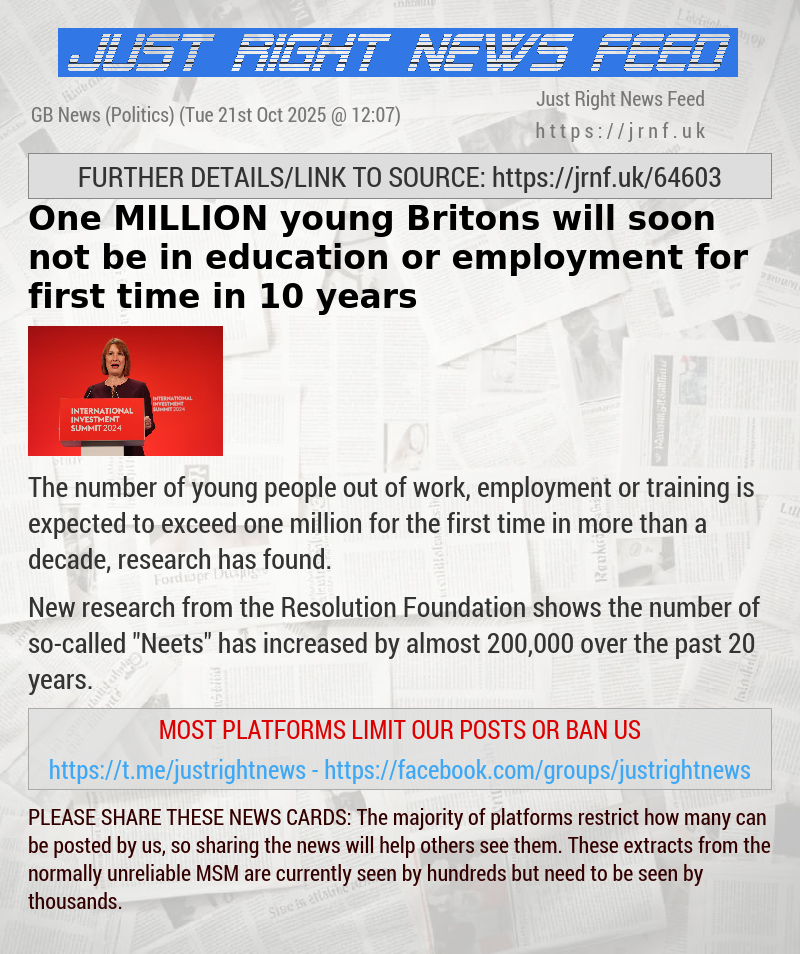 One MILLION young Britons will soon not be in education or employment for first time in 10 years