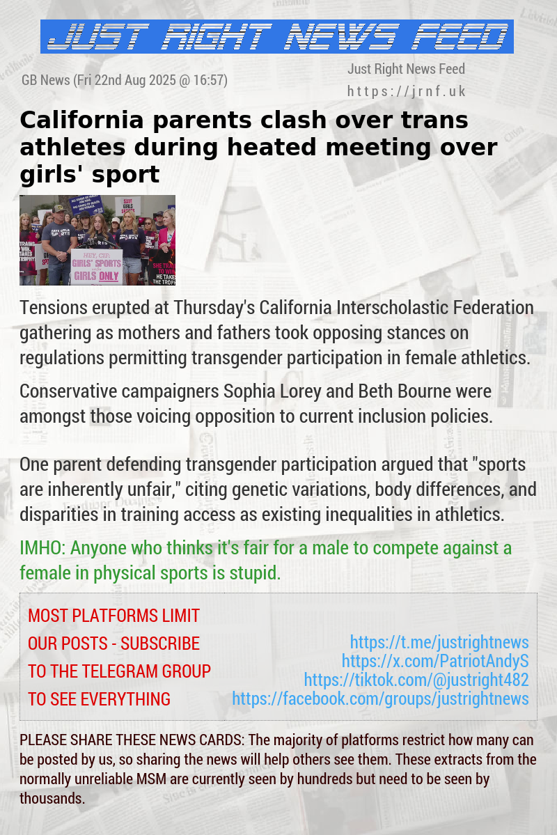 California parents clash over trans athletes during heated meeting over girls’ sport