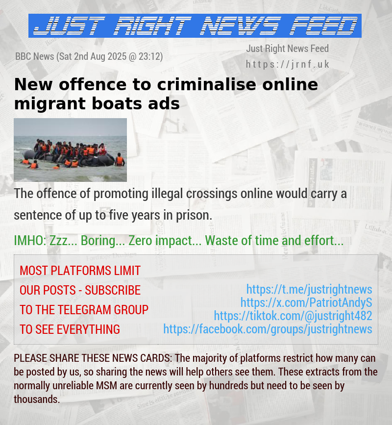 New offence to criminalise online migrant boats ads