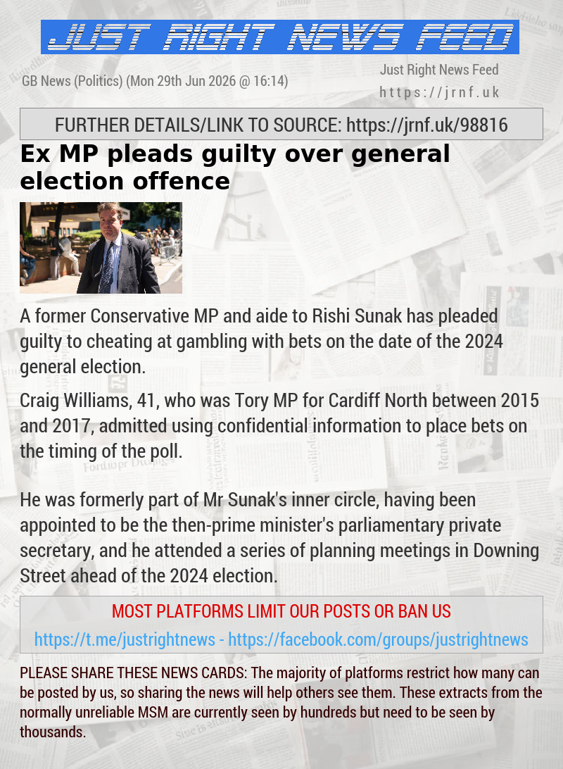 Ex—MP pleads guilty over general election offence