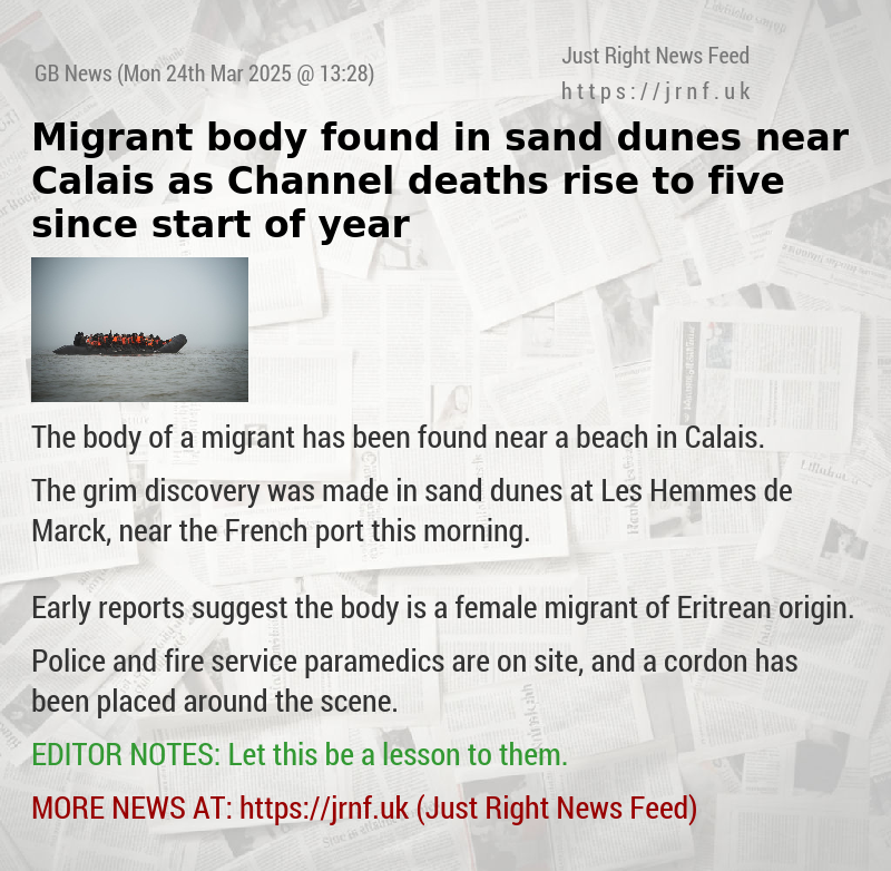 Migrant body found in sand dunes near Calais as Channel deaths rise to five since start of year