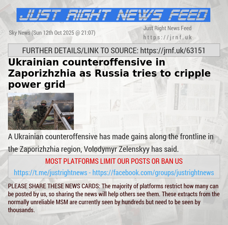 Ukrainian counteroffensive in Zaporizhzhia — as Russia tries to cripple power grid