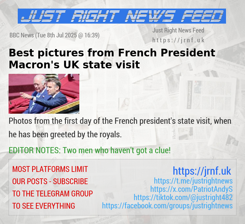 Best pictures from French President Macron’s UK state visit