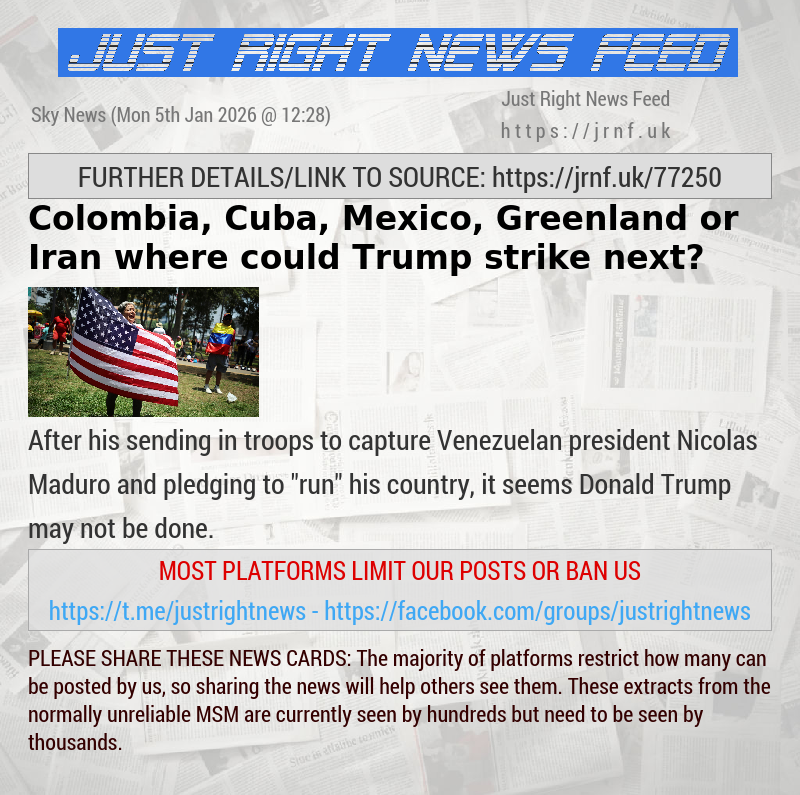 Colombia, Cuba, Mexico, Greenland or Iran — where could Trump strike next? 