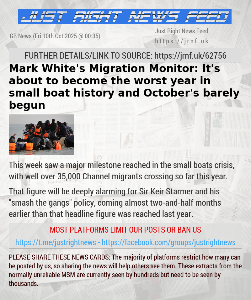 Mark White’s Migration Monitor: It’s about to become the worst year in small boat history — and October’s barely begun