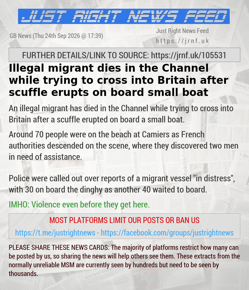 Illegal migrant dies in the Channel while trying to cross into Britain after scuffle erupts on board small boat