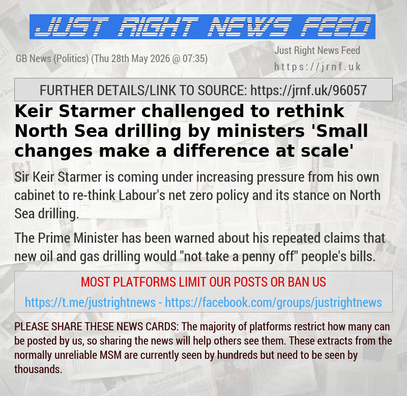 Keir Starmer challenged to rethink North Sea drilling by ministers — ’Small changes make a difference at scale’
