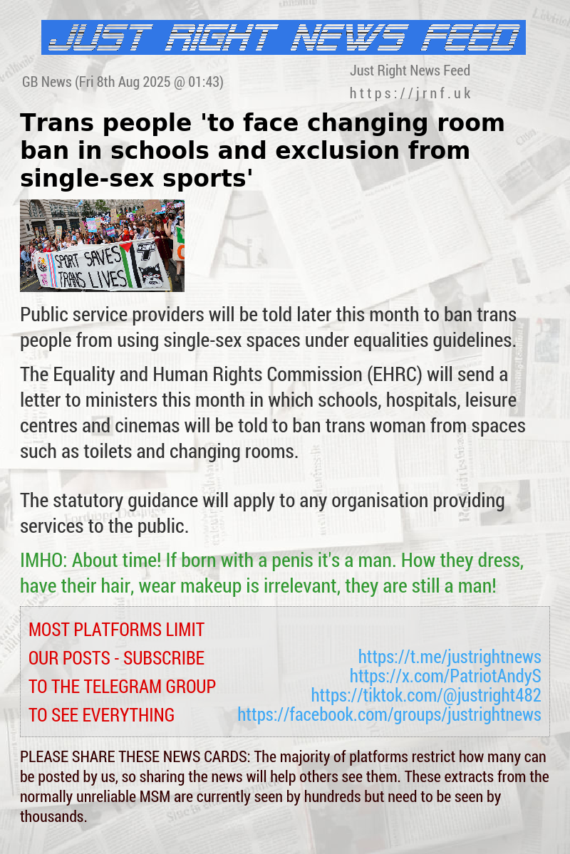 Trans people ’to face changing room ban in schools and exclusion from single—sex sports’