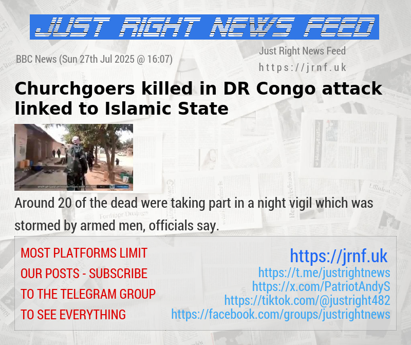 Churchgoers killed in DR Congo attack linked to Islamic State