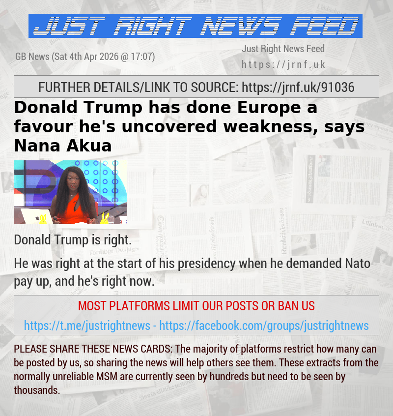 Donald Trump has done Europe a favour — he’s uncovered weakness, says Nana Akua