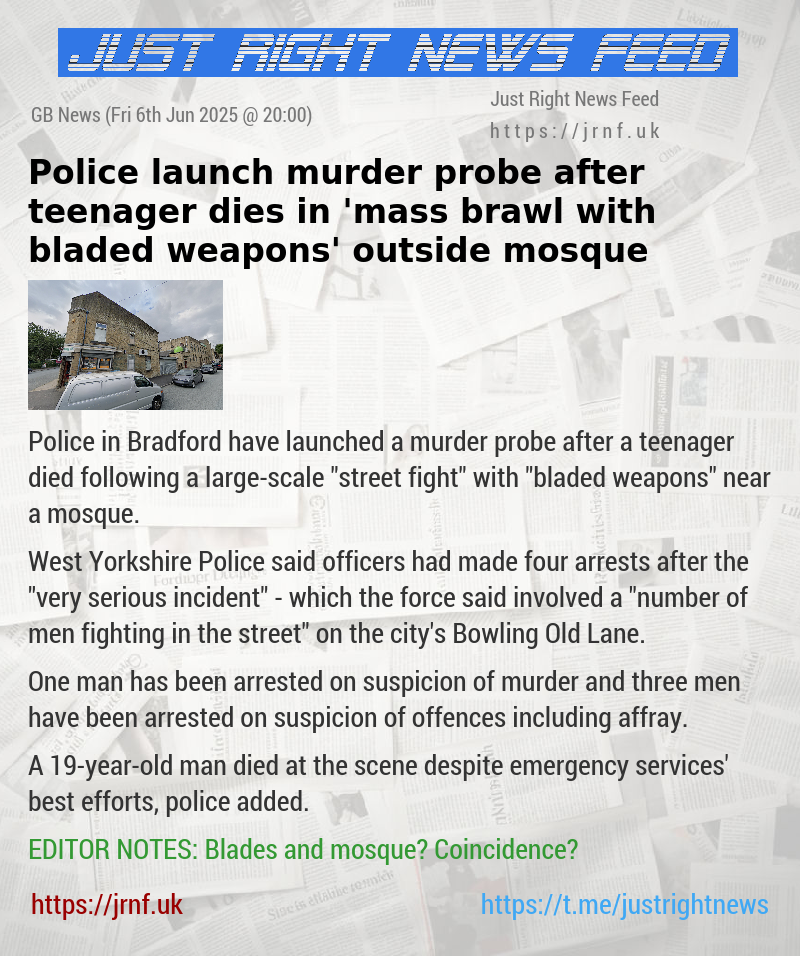 Police launch murder probe after teenager dies in ’mass brawl with bladed weapons’ outside mosque
