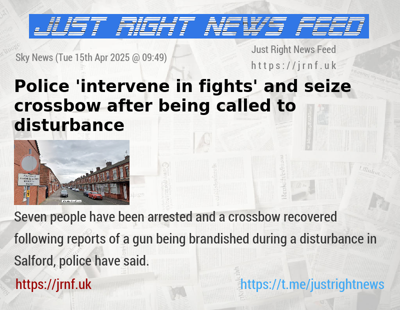 Police ’intervene in fights’ and seize crossbow after being called to disturbance