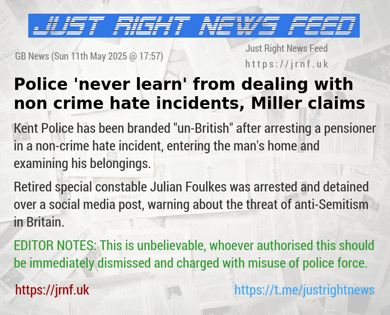 Police ’never learn’ from dealing with non—crime hate incidents, Miller claims