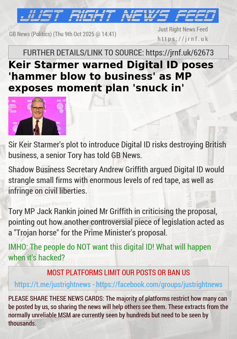 Keir Starmer warned Digital ID poses ’hammer blow to business’ as MP exposes moment plan ’snuck in’