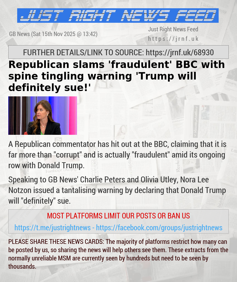 Republican slams ’fraudulent’ BBC with spine—tingling warning — ’Trump will definitely sue!’