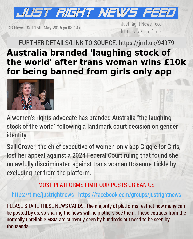 Australia branded ’laughing stock of the world’ after trans woman wins &pound;10k for being banned from girls—only app