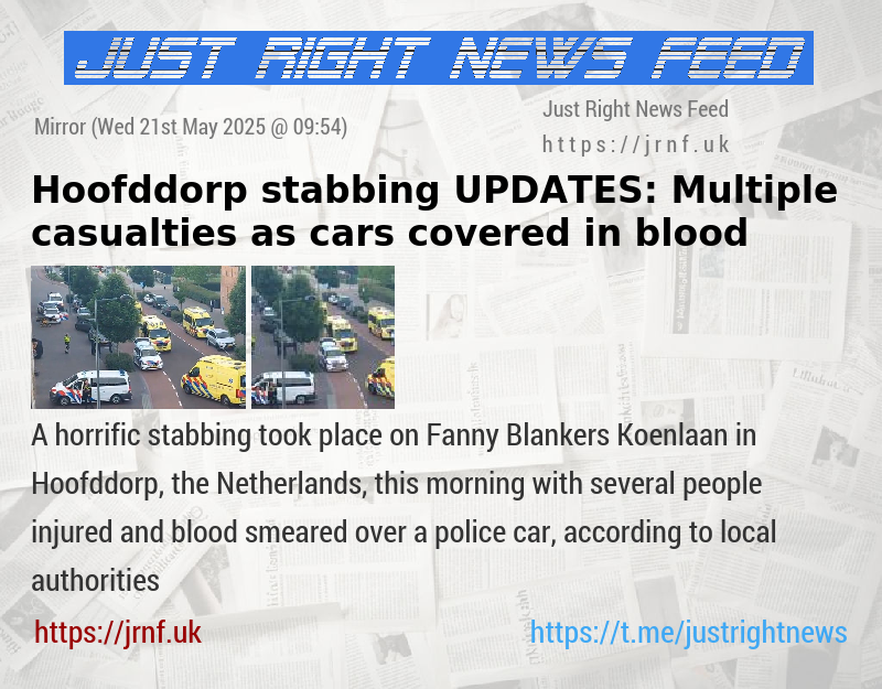 Hoofddorp stabbing UPDATES: Multiple casualties as cars covered in blood