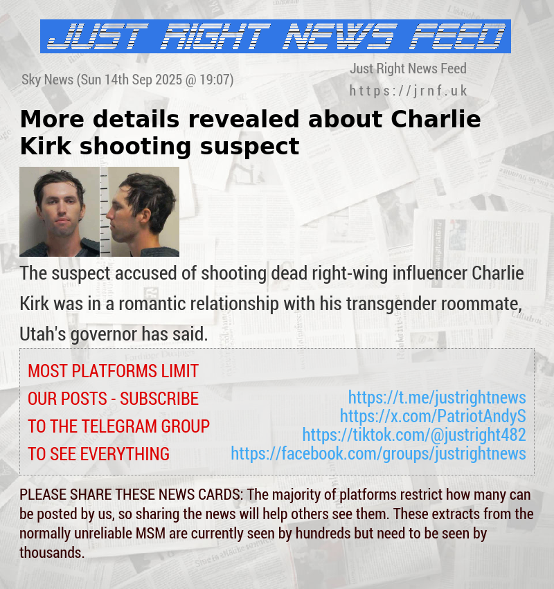 More details revealed about Charlie Kirk shooting suspect
