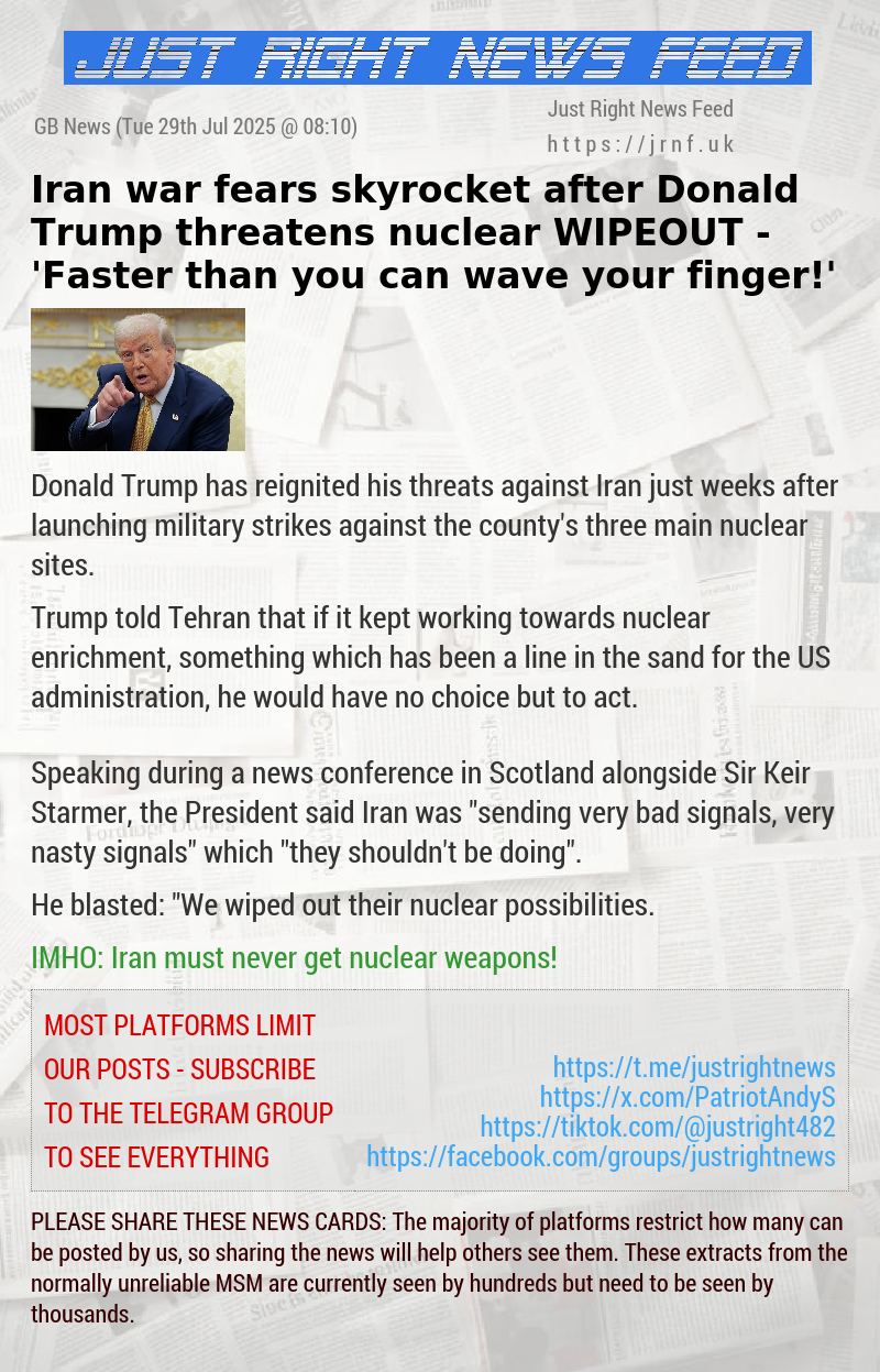 Iran war fears skyrocket after Donald Trump threatens nuclear WIPEOUT — ’Faster than you can wave your finger!’