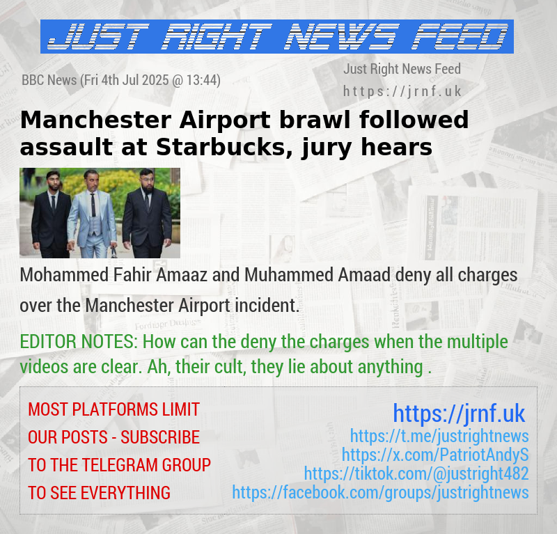 Manchester Airport brawl followed assault at Starbucks, jury hears