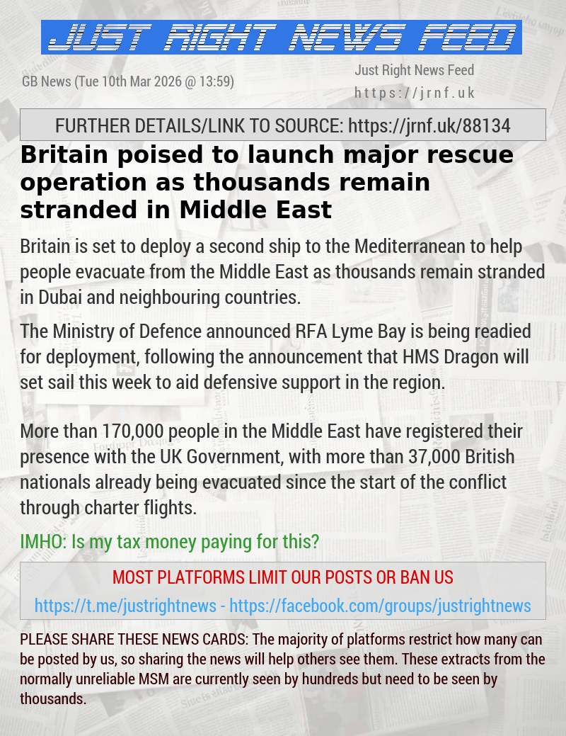 Britain poised to launch major rescue operation as thousands remain stranded in Middle East