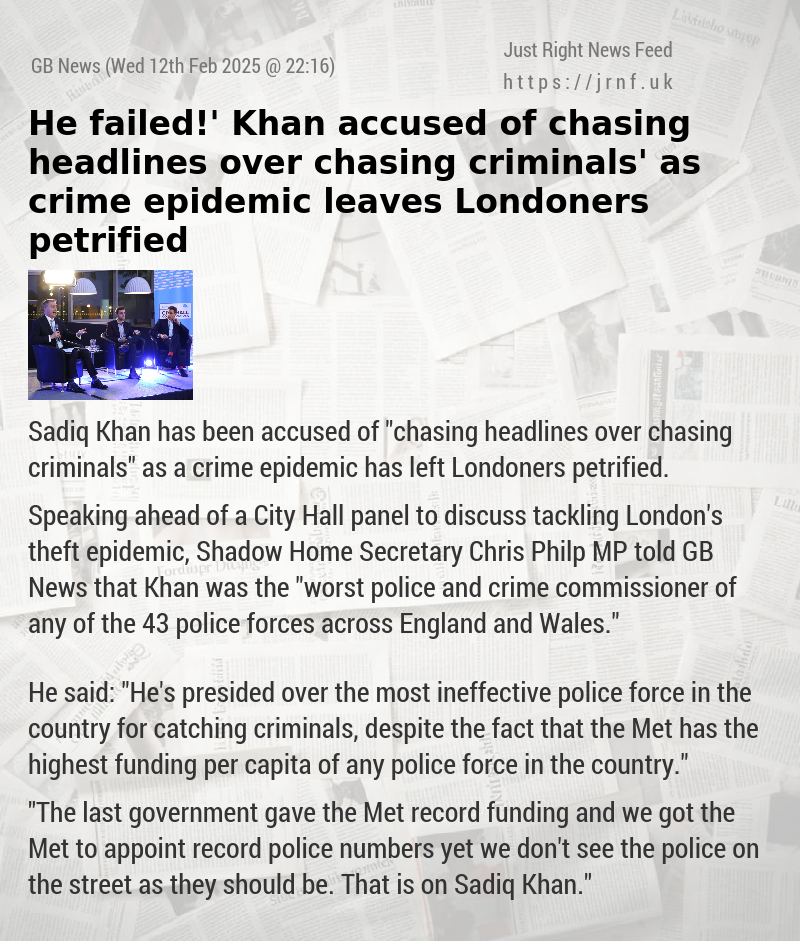 ‘He failed!’ Khan accused of ‘chasing headlines over chasing criminals’ as crime epidemic leaves Londoners petrified