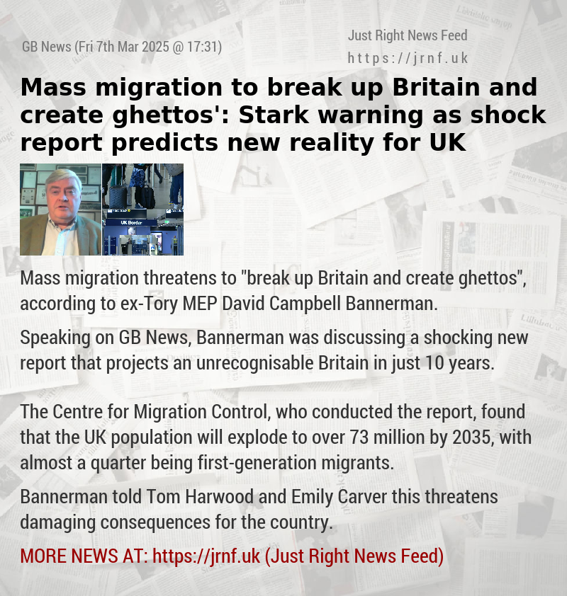 Mass migration to ‘break up Britain and create ghettos’: Stark warning as shock report predicts new reality for UK