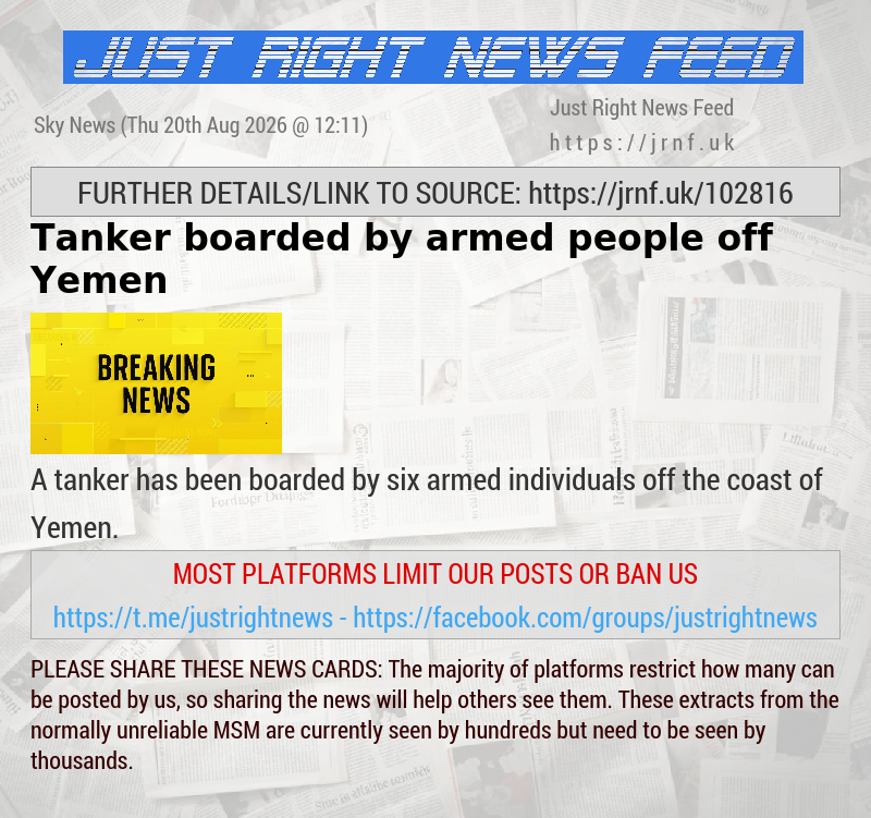 Tanker boarded by armed people off Yemen
