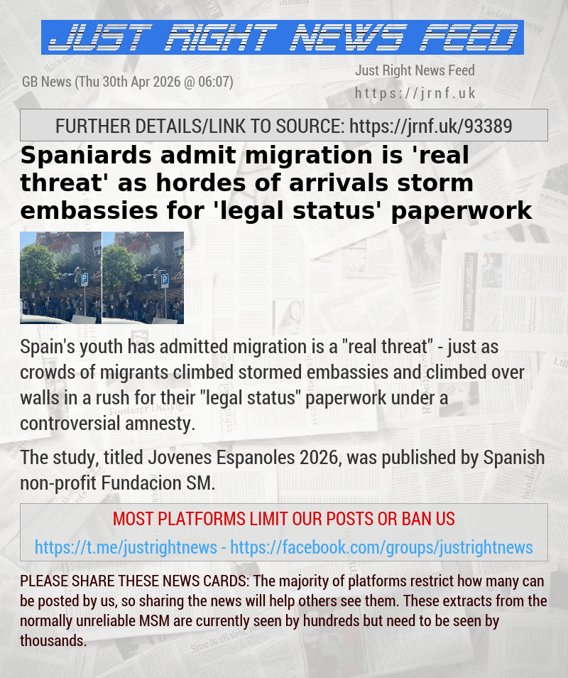 Spaniards admit migration is ’real threat’ as hordes of arrivals storm embassies for ’legal status’ paperwork