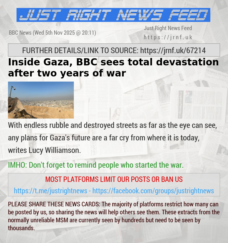Inside Gaza, BBC sees total devastation after two years of war