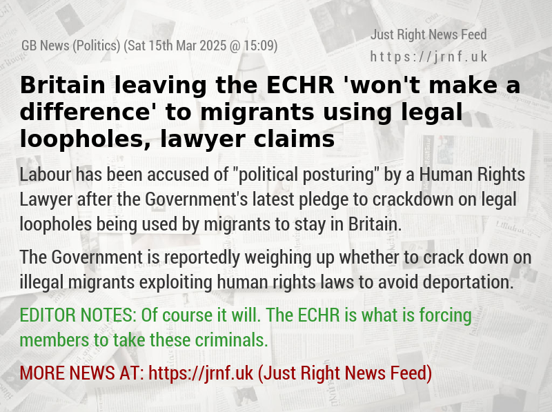Britain leaving the ECHR ’won’t make a difference’ to migrants using legal loopholes, lawyer claims