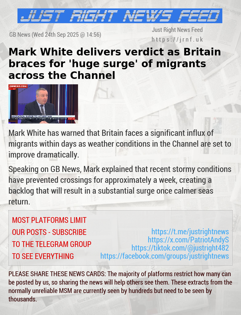 Mark White delivers verdict as Britain braces for ’huge surge’ of migrants across the Channel