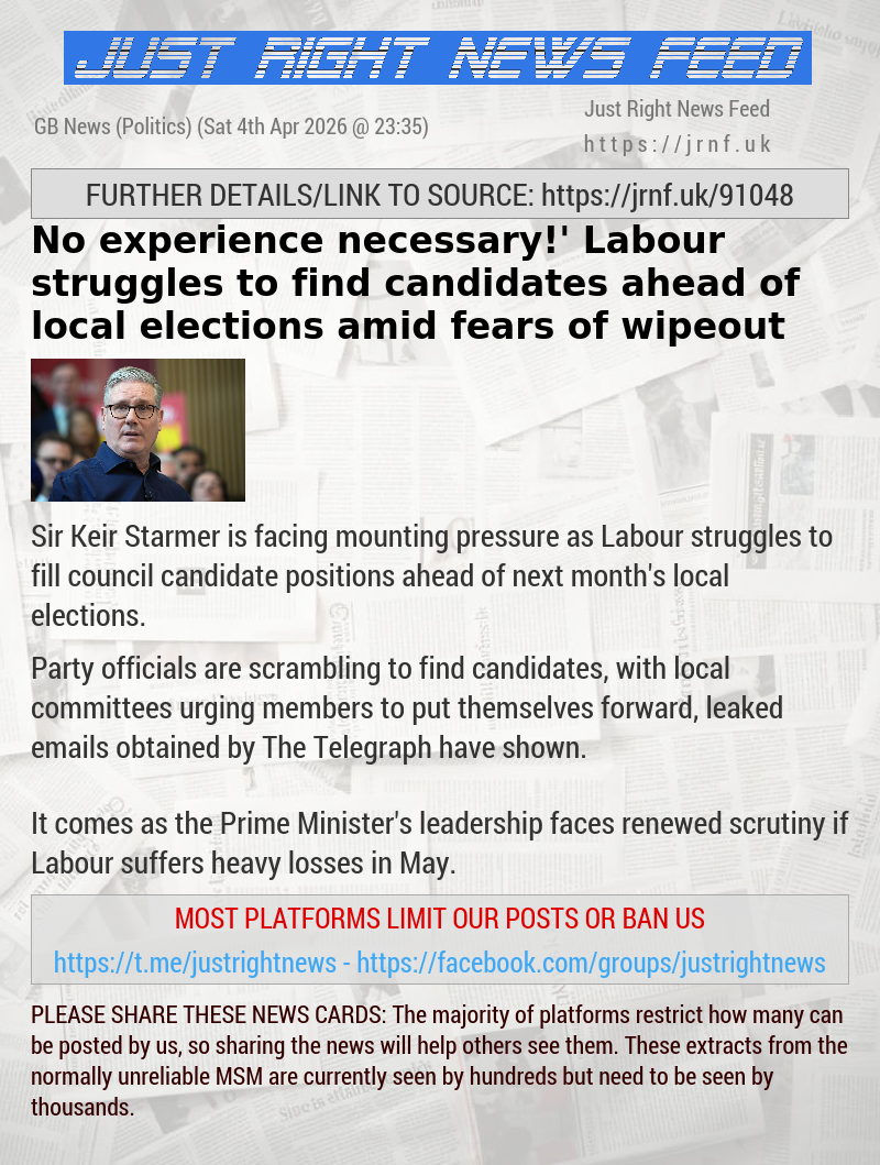 ‘No experience necessary!’ Labour struggles to find candidates ahead of local elections amid fears of wipeout