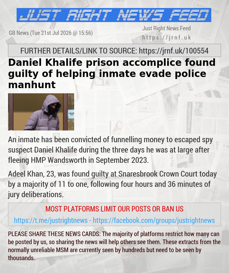 Daniel Khalife prison accomplice found guilty of helping inmate evade police manhunt