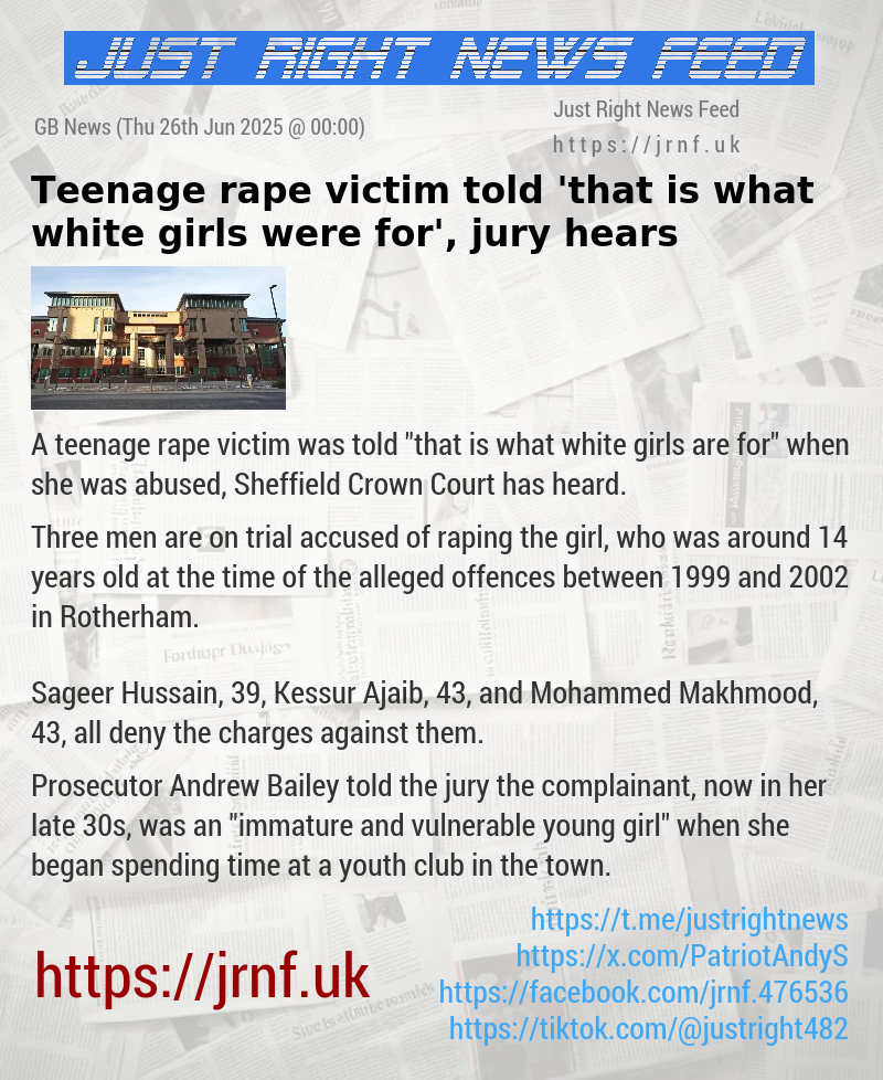 Teenage rape victim told ’that is what white girls were for’, jury hears