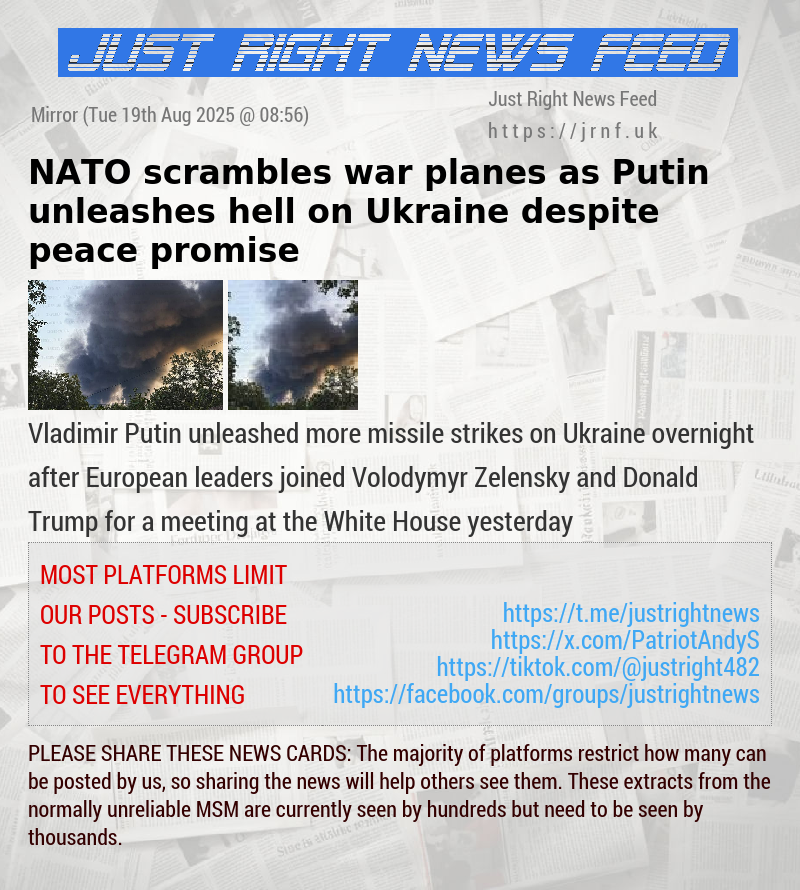 NATO scrambles war planes as Putin unleashes hell on Ukraine despite peace promise