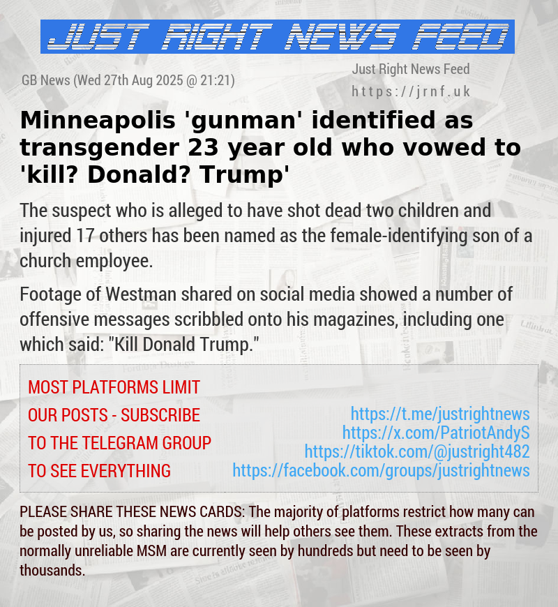 Minneapolis ’gunman’ identified as transgender 23—year—old who vowed to ’kill Donald Trump’