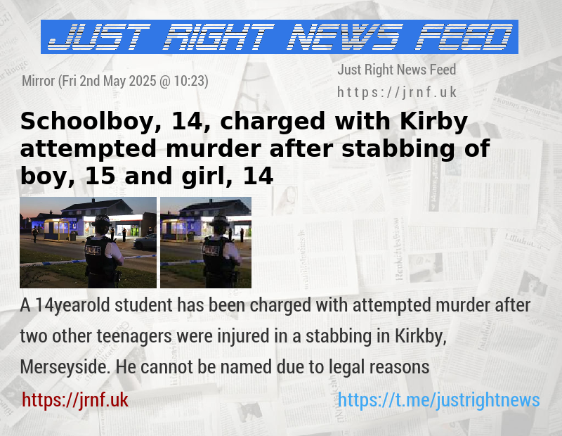 Schoolboy, 14, charged with Kirby attempted murder after stabbing of boy, 15 and girl, 14