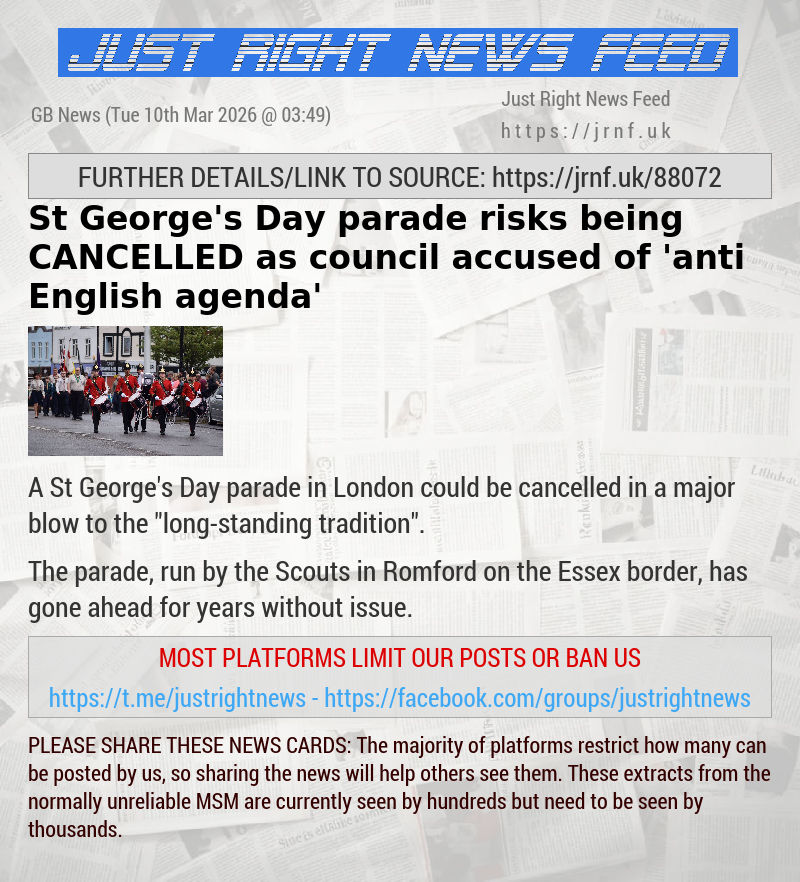 St George’s Day parade risks being CANCELLED as council accused of ’anti—English agenda’