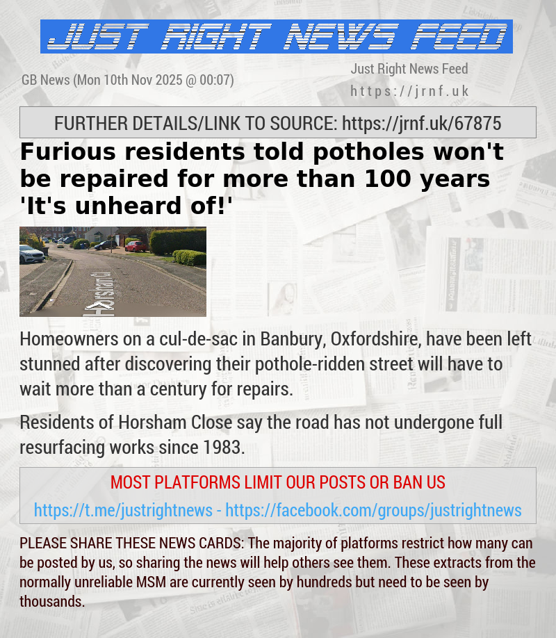 Furious residents told potholes won’t be repaired for more than 100 years — ’It’s unheard of!’