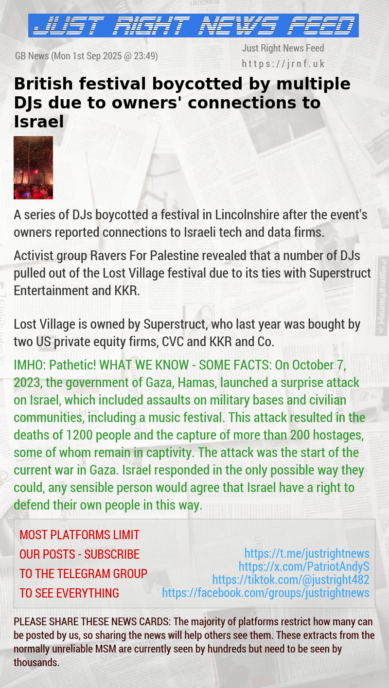 British festival boycotted by multiple DJs due to owners’ connections to Israel