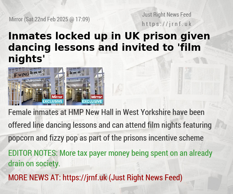 Inmates locked up in UK prison given dancing lessons and invited to ’film nights’