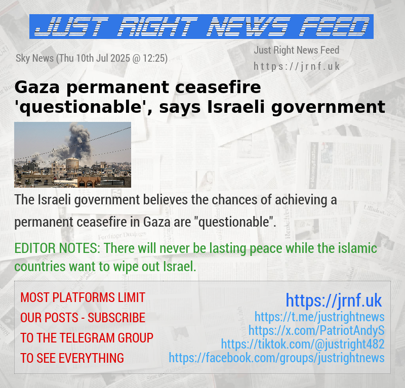 Gaza permanent ceasefire ’questionable’, says Israeli government