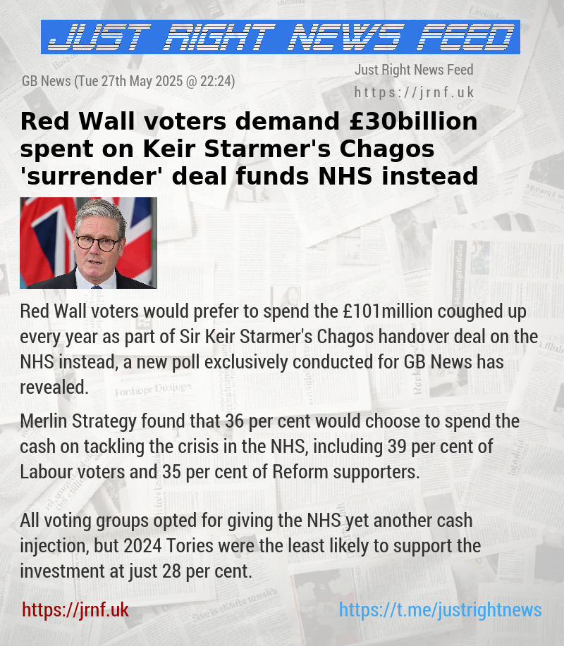 Red Wall voters demand £30billion spent on Keir Starmer’s Chagos ’surrender’ deal funds NHS instead