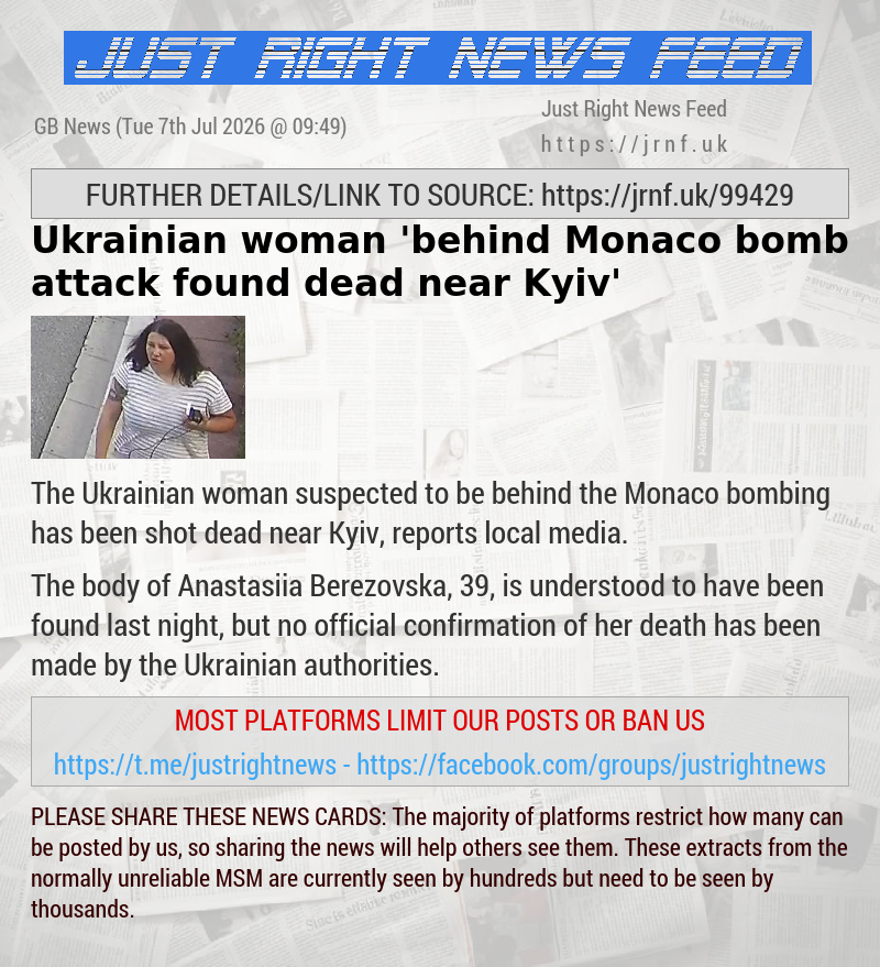 Ukrainian woman ’behind Monaco bomb attack found dead near Kyiv’